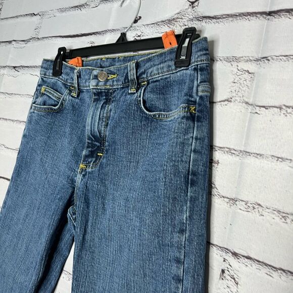 Wrangler Blue Straight Jeans Classic Fit SZ 12 Zip Button Adjustable Waistband - Picture 9 of 15